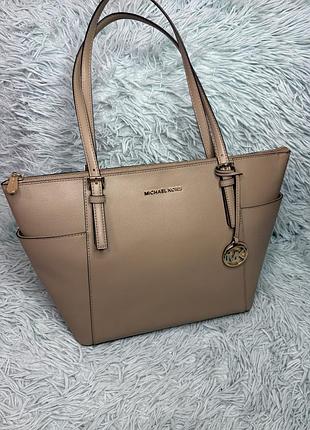 Шкіряна велика сумка тоут michael kors