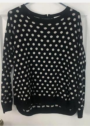 Джемпер жіночий h&m чорний у горошок