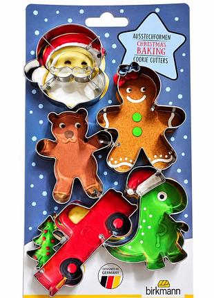 Набор рождественских формочек для печенья birkmann christmas baking, 6 шт, металлические формы