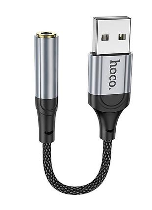 Перехідник hoco ls36 sound card usb to aux 3.5mm (female) 12cm