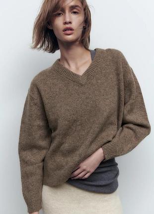 Светр з вовни, джемпер zara м