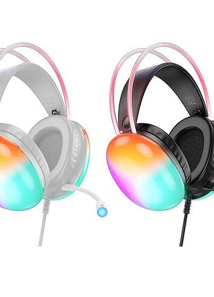 Игровые наушники hoco w109 rich мята упаковка