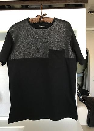 Футболка h&m, чорного кольору, преміум лінійка