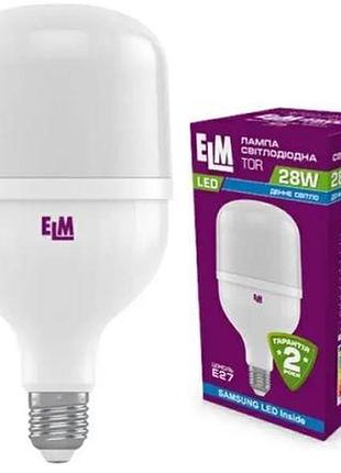 Світлодіодна лампа elm 28w e27 6500k