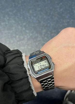 Часы casio a159w серебристый цифровой кварцевый