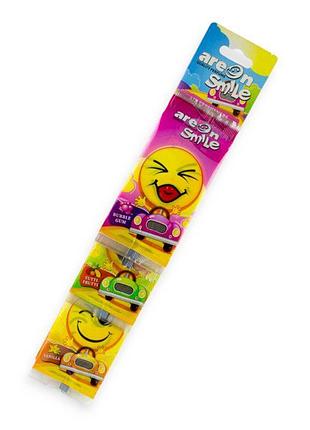 Ароматизатор на дзеркало сухий areon smile dry смайлик mix (планшет 15шт)