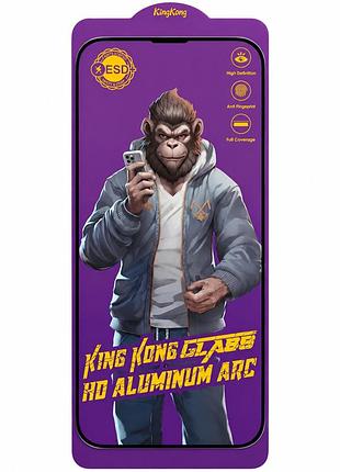 Захисне антистатичне скло 5d purple з повним покриттям для apple iphone 13 / iphone 13 pro / iphone 14 / iphone 16e / iphone 17e