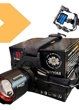 Фонарь налобный bl t116 tg 2*18650, цвет: черный (43381-9072_208)
