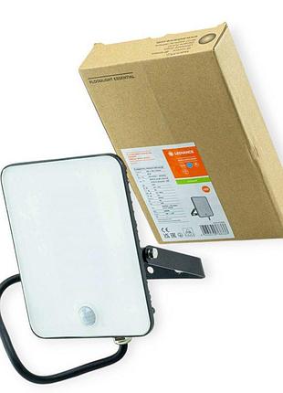 Прожектор уличный 30w ledvance_fiood essetial sensor 840 bk ip65 датч. движения osram
