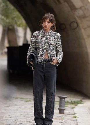 Стильный твидовый жакет в стиле chanel