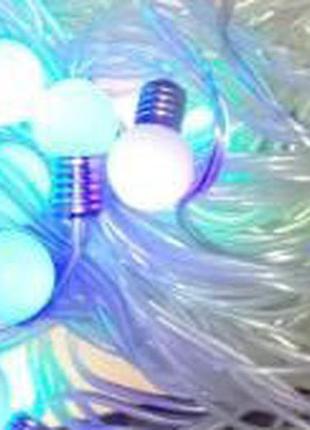Гірлянда лампочки 18мм 20 led, 7м + перехідник