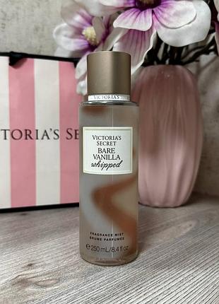 Парфюмированный увлажняющий спрей для тела victorias secret bare vanilla whipped fragrance mist