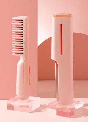 Расческа для волос прямая с usb-интерфейсом, hair comb 297, розовий (42977-hair comb_191)