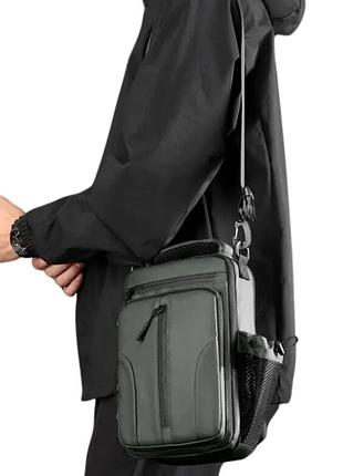 Універсальна чоловіча багатофункціональна сумка green comfort expert no brand 1362-03 зелений