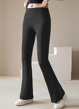 Женские спортивные леггинсы клеш comfort style c4 (1853-46-03) черный xl