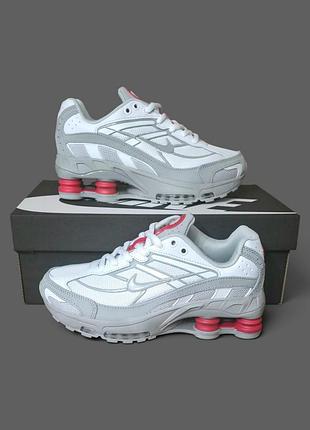 Женские ~ подростковые демисезонные кроссовки nike shox ride 2 sp white / grey / red (37р/38р/39р/40р/41р)