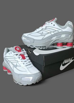 Жіночі ~ підліткові демісезонні кросівки nike shox ride 2 sp white / grey / red (37р/38р/39р/40р/41р) 👟👟✨