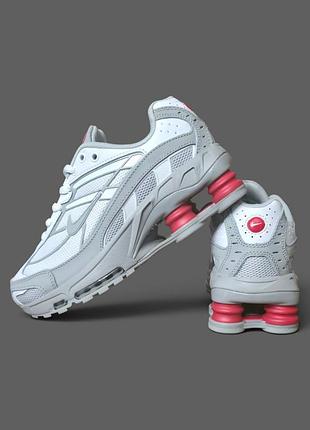 Женские ~ подростковые демисезонные кроссовки nike shox ride 2 sp white / grey / red (37р/38р/39р/40р/41р)