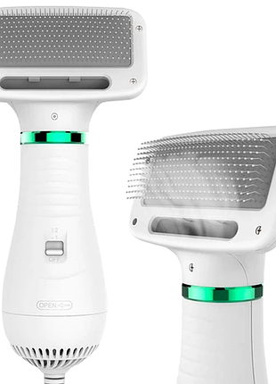 Фурмінатор (гребінець, чесалка) для шерсті тварин 2в1 home fest pet grooming dryer wn-10 білий 300w (wn-10_337)