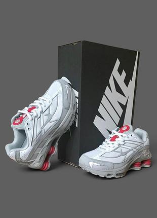 Женские ~ подростковые демисезонные кроссовки nike shox ride 2 sp white / grey / red (37р/38р/39р/40р/41р)