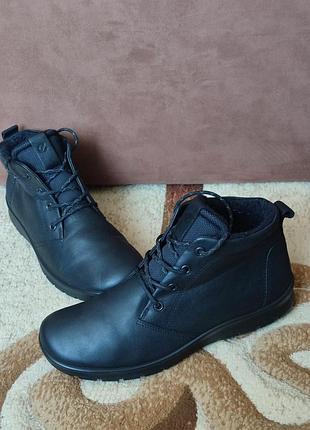 Женские ботинкиecco babett boot hydromax. 40 размер, из натуральной кожи, с мембраной