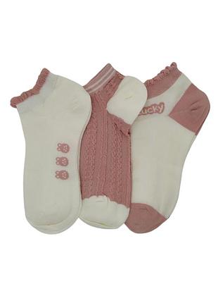 Набор женских носков pink rabbit no brand 899-01 комбинированный 36-39 3 шт