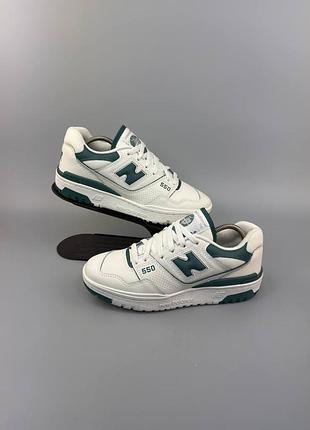 Біло-зелені кросівки new balance 550 "white / green"