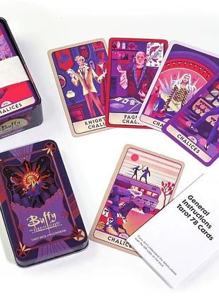 Таро баффі-винищувачка вампірів buffy the vampire slayer з червоним зрізом у бляшаній коробці колода вампірське таро