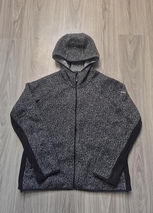 Кофта жіноча columbia трекінгова флісова з капюшоном сіра