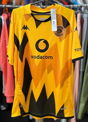 Kappa домашня футбольна спортивна футболка клубу «kaizer chiefs» (пар) сезону 2023/2024
