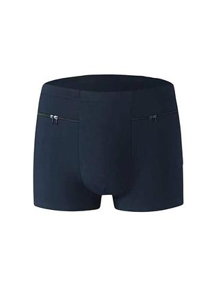 Чоловічі труси боксерки comfort з карманами (875-52) темно-синій xl