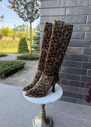 Шикарні чоботи в леопардовий принт 🐆 італія 🇮🇹