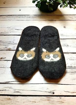 Женские носки следы с кашемиром норки funny cat корона 1125-36-40 черный 36-40 1 шт