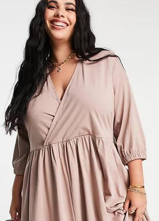 Легкое хлопковое платье asos design curve с открытой спиной ✨