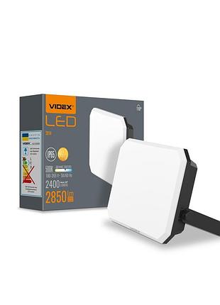 Світлодіодний прожектор videx f3 30w 5000k 220v black (vle-f3-0305b)
