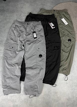Карго брюки c.p. company chrome-r широкие, черные/серые/хаки (m-xxl)