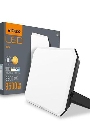 Світлодіодний прожектор videx f3 100w 5000k 220v black (vle-f3-1005b)