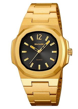 Классические мужские часы skmei 2382gd gold