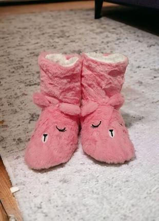 Домашние тапочки-сапожки женские sleepy rabbit (1414-38-41) розовый no brand 37