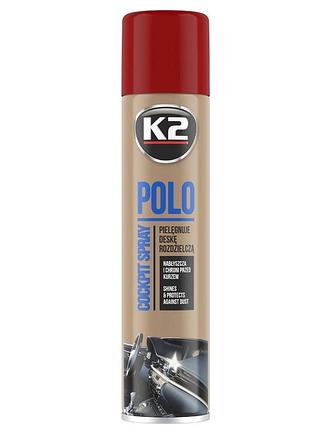 Полироль для торпеды "вишня" k2 perfect polo cockpit spray 300ml cherry k2 (k403wi)