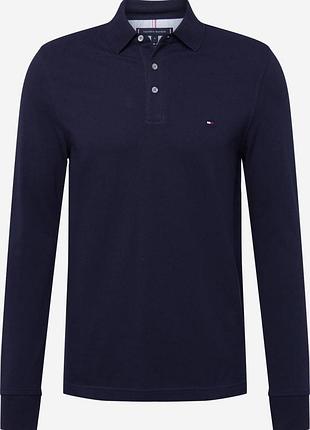Поло-лонгслів tommy hilfiger slim fit оригінал s сине