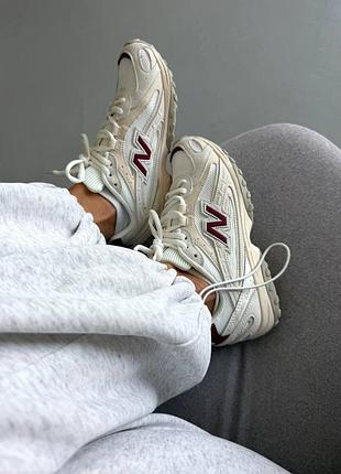 Кроссовки женские new balance 204l | cream / burgundy