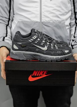 Утеплені зимові чоловічі кросівки nike p-6000 termo winter grey найк сірого кольору термо