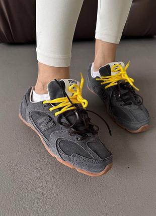 Кросівки жіночі new balance 530 x miu miu | graphite / yellow premium