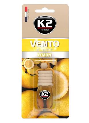 Ароматизатор автомобильный воздух "лимон" блистер k2 vinci vento lemon 8ml k2 (v455)