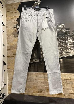 Джинси чоловічі сірі прямі slim fit
