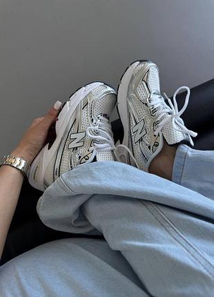 Кроссовки женские new balance 740 | white / silver metallic