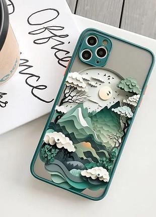 Чохол панель для apple iphone 11 alitek природа хмари green