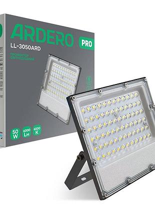 Світлодіодний прожектор ardero ll-3050ard pro 50вт 6500k сірий