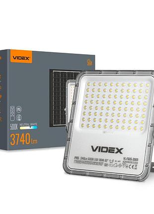 Світлодіодний прожектор автономний videx vl-fso5-3005 3740lm 5000k